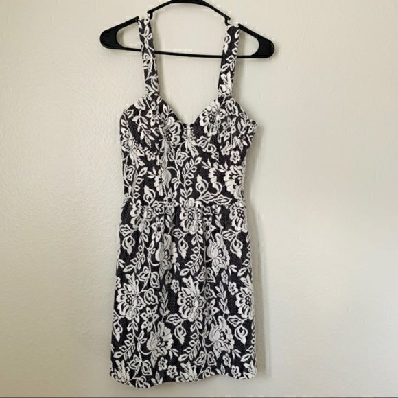 Topshop Women's Floral Embroidered Dress Size 8 - Picture 1 of 6